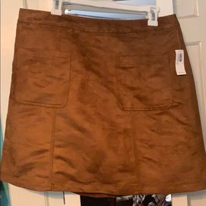 Old Navy faux suede A-line mini skirt